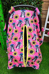 Goat & sunflower printed car seat cover. ZYTG25153024 M