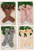 Knee High-baby socks with cute faux velvet bow. (3pcs/$11.25)Sock-2024a