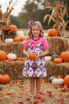 Fuchsia & lt.pink Halloween dress. DRG53648 MON