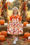 Halloween pumpkin printed wester dress. DRG54388 MON