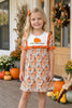 Thankful grateful Blessed" Embroidered dress w/pumpkin print. DRG65300 Mon