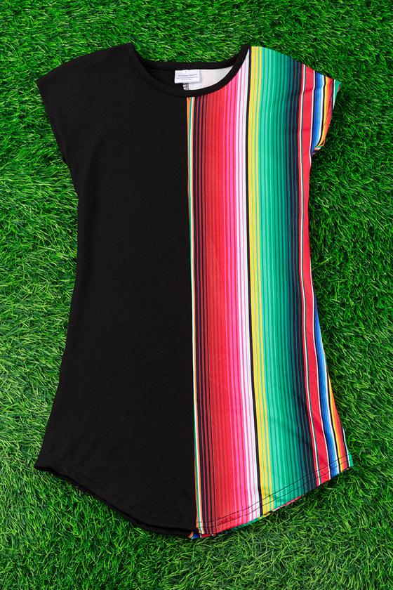 Half side serape printed dress. DRG25153290-WEN