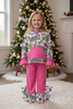 Girls Christmas Grinc* printed girls top with hoodie and pants. GLP073012-AMY