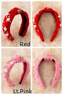  Heart & stones Valentine's headband. 2pcs/$8.00