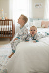 Mallard Duck on white boys pajamas. BLP0425-24-Jean