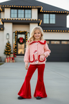 Cute velvety bell bottoms with fur trim. PNG50545 MON