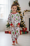 Happy Holidays Western cactus printed pajamas. BLP080712-JEA