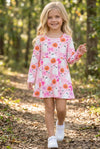 Lt. Pink Halloween printed Active wear dress with undershorts. GLD0505-19-AMY