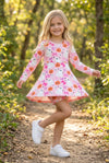 Lt. Pink Halloween printed Active wear dress with undershorts. GLD0505-19-AMY
