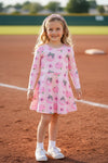 Hi-Performance "Boo" printed dress w/attached undershorts. GLD0505-20-SOL