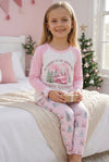 Pink polar express girls pajamas. GLP0424-1 MON