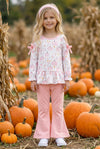 Fall patchwork printed romper. w/pockets. GLP0505-15-MON