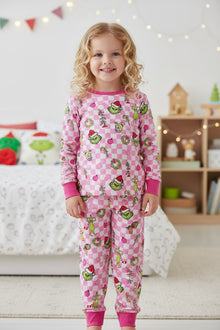  Grinc* checkered girls pajamas. GLP073008 AMY