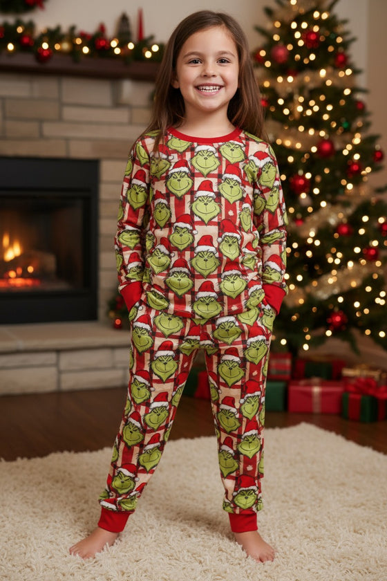 Unisex, Grinc* printed pajama set. GLP073013-JEAN