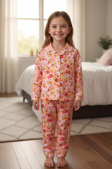  Gobble Gobble! Thanksgiving girls pajamas. GLP080702-JEAN