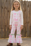 Pink Western patchwork girls romper. (Shirt not included) GSD040801-2MON