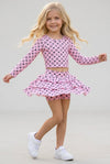 Pink Star inspired long sleeve top and skort. Active wear, High-Performance fabric. GLD021001-4SOL