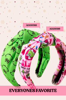  Girls Christmas Character printed girls headbands. 3pcs/$10.50