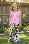 Pink cactus & coquette bow printed girls tunic. TPG60474 jean