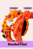 Halloween/Orange beaded girls headbands. 2pcs/$12.00