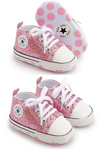 PU-PINK infant baby tennis shoes. HMZ000