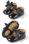 Cute black infant shows w/black front bow. HMZ161B