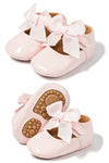 Lt.Pink with front bow infant shoes. HMZ1615P