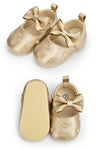 Metallic Gold infant shoes with velcro. HMZ161G