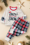 KIDS/ UNISEX" CRAZY COUSIN CREW" GRAPHIC PRINTED PAJAMA SET. PJG501422009-WEN