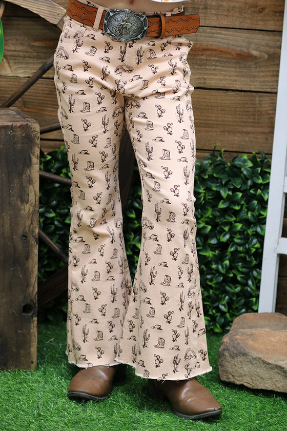 The old west multi-printed bootcut denim jeans. PNG25153089 Sol