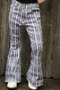 Diamond print & stripe bootcut printed denim pants. PNG60153001-sol