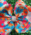 Multi-printed Daisy double layer hair bows. 6.5"wide 4PCS/$10.00 BW-DSG-1013