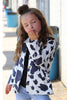 Cow printed blazer with pockets. TPG15153003-jeann