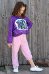 LAVENDER SEQUINS JOGGERS, LINED INSIDE.   PNG15153005-AMY