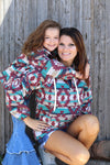 UNISEX Aztec printed pullover sweater with hoodie.TPG651122242 LOI