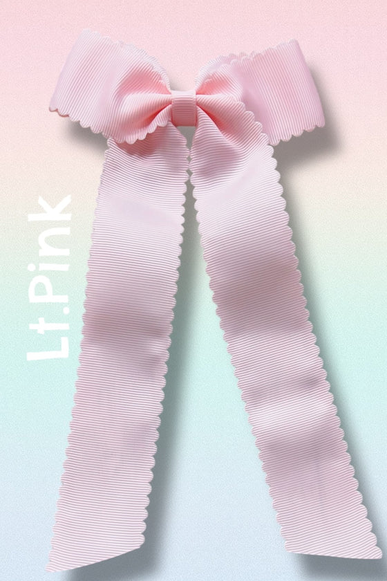 Medium scalloped hair bow (5" X 8" (1.5" Ribbon)