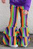 Halloween stripe printed double layer bell pants. PNG40153003-