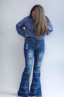  Women Bootcut denim jeans. PNW65153007 SOL