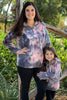 Girls fleece tie dye pullover sweater.