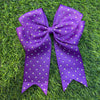 6"X 7" Holographic rhinestone cheer bows. 2pcs/$10.00