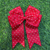 6"X 7" Holographic rhinestone cheer bows. 2pcs/$10.00