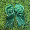 6"X 7" Holographic rhinestone cheer bows. 2pcs/$10.00