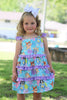 Turquoise Blu*y tiered dress.  DRG51526 AMY