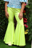 Shimmery Neon green bell pants. PNG25153071-WENDY