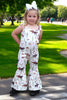 Horse rider, western printed girls jumpsuit. SR030504-AMY