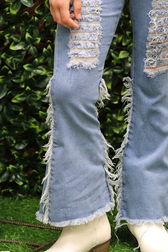 Bootcut denim pants. PNG65153036-AMY