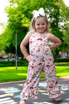 Cartoon character printed girls jumpsuit. SR030804-JEAN
