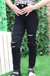Black ripped skinny jeans. PNG25133063 amy