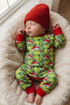 Christmas character baby romper with snaps. LR0424-6-AMY