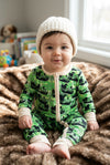 Hunter Baby! green & black multi-printed baby romper. LR0505 SOL